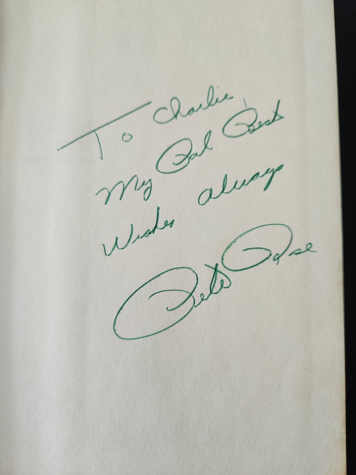 The Pete Rose Story: An Autobiography 1970 1st Edition Book Signed Auto