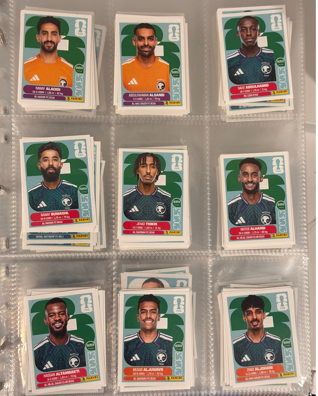 2026 Panini FIFA World Cup Sticker Collection Complete Lot Builder Group G H I