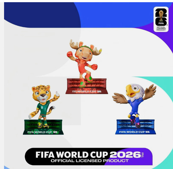 FIFA 2026 WORLD CUP MASCOT FIGURINES (OFFICIAL LICENSED )3 pack free shipping
