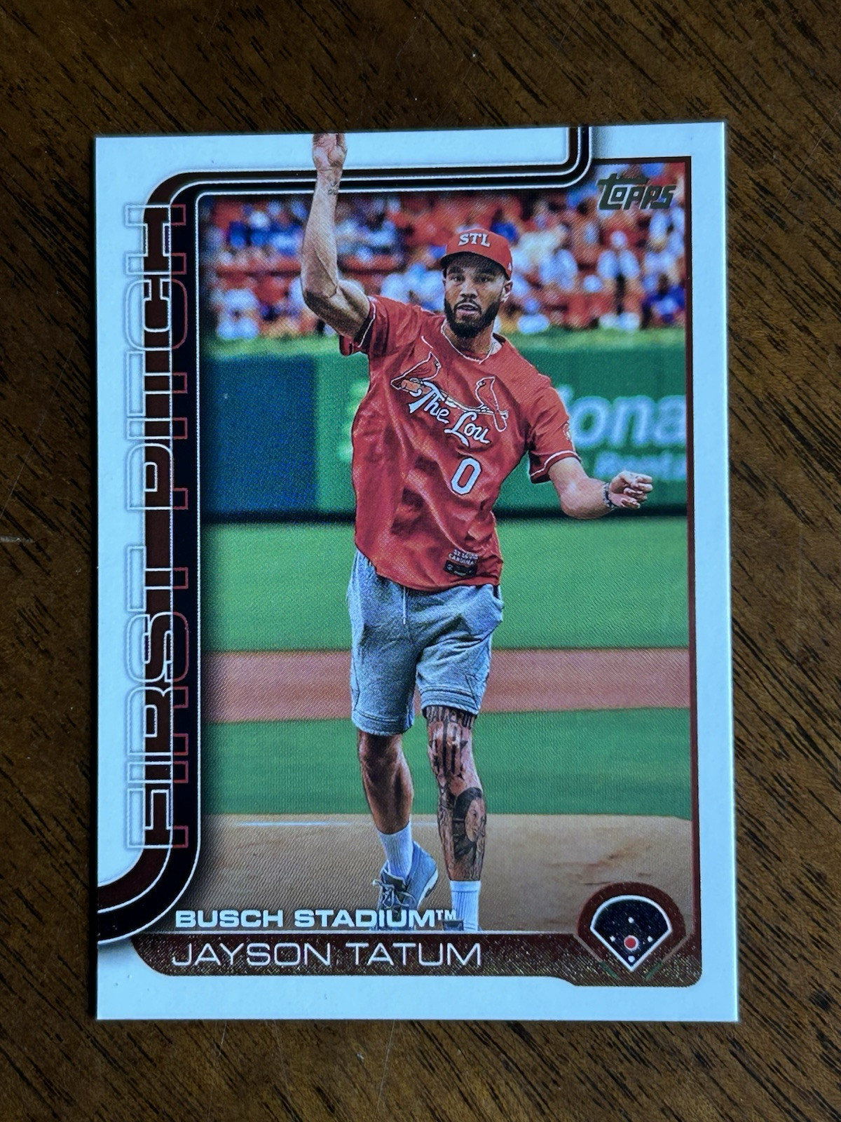2025 Topps Series 1- Jayson Tatum #FP-5 First Pitch Celtics Cardinals