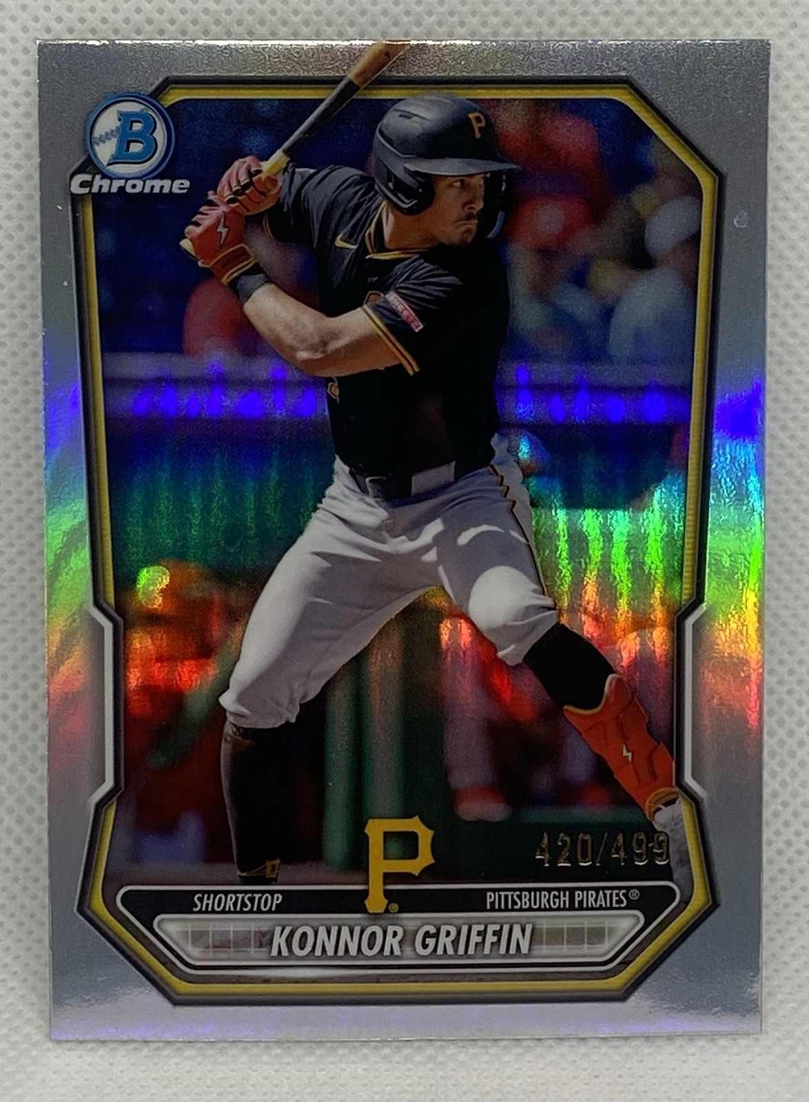 2026 Bowman Chrome Prospects #BCP-92 Konnor Griffin Refractor /499 Pirates