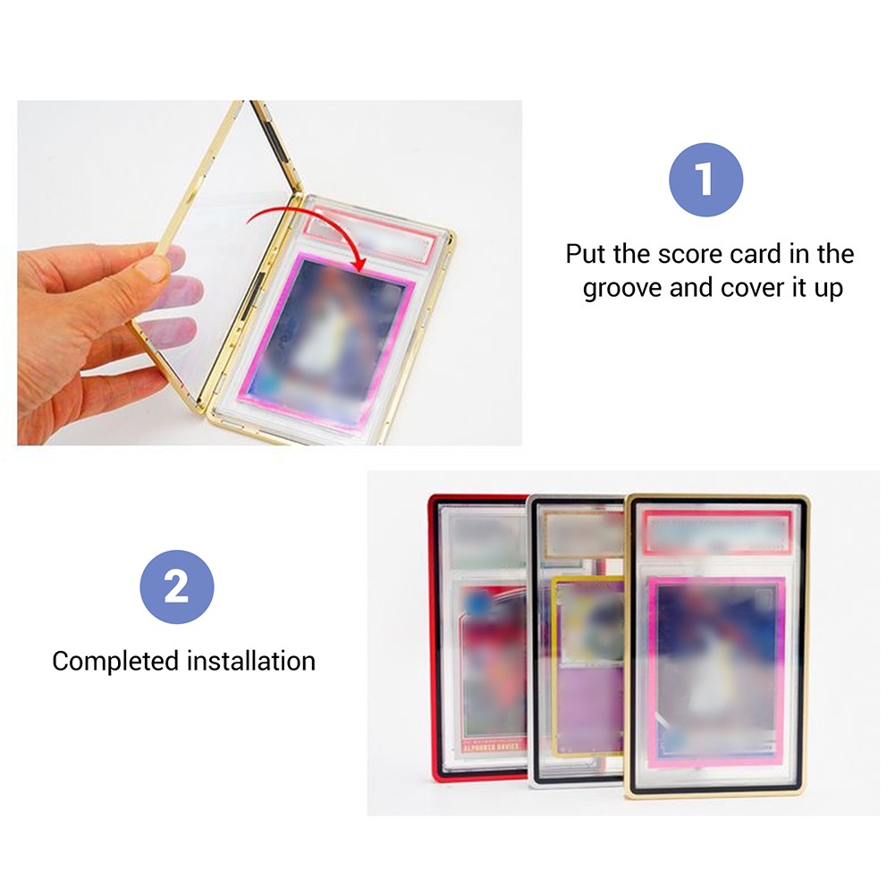 Magnetic Slab Case Protector For PSA Graded Card Metal Bumper+Display Stand