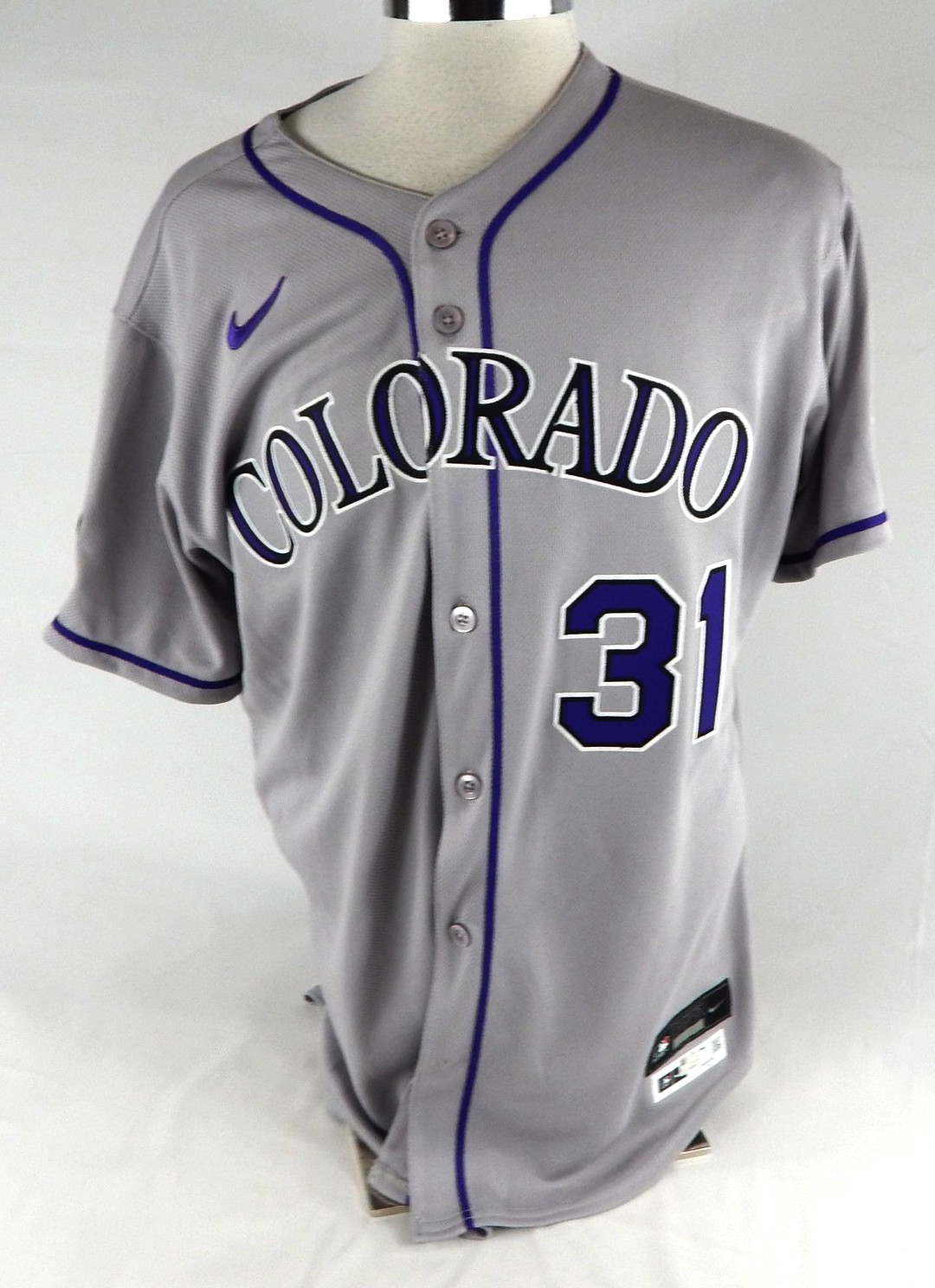 2025 Colorado Rockies Gabriel Hughes #31 Game Issued Grey Jersey 46 931
