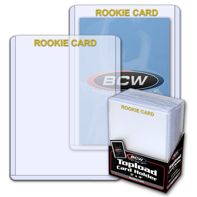 50 BCW 3×4 Rookie Card Gold Imprint Rigid Hard Plastic Holders baseball trading