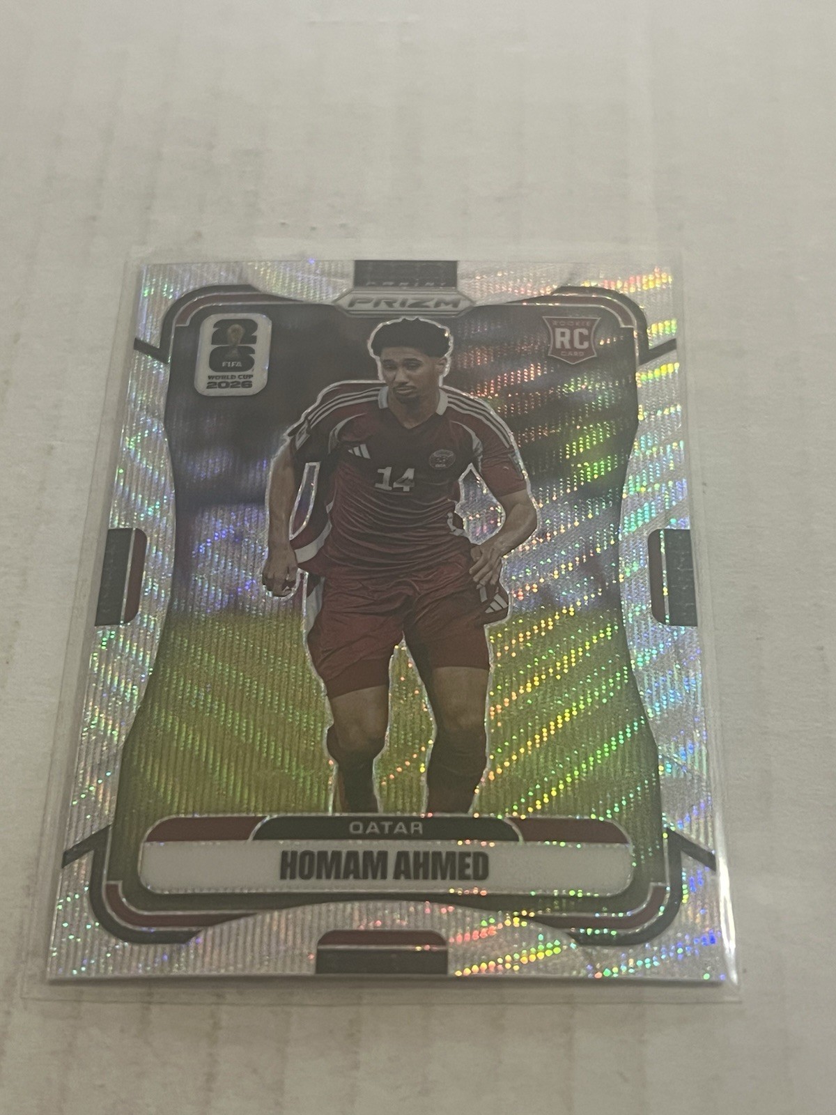 2026 Panini Prizm FIFA World Cup Homam Ahmed RC Rookie Silver Wave Prizm