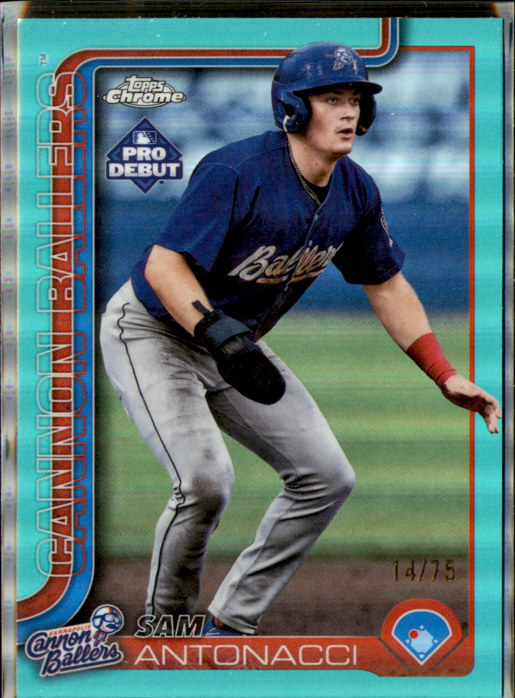 2025 Topps Pro Debut #PD-109 Sam Antonacci Aqua Foil #/75