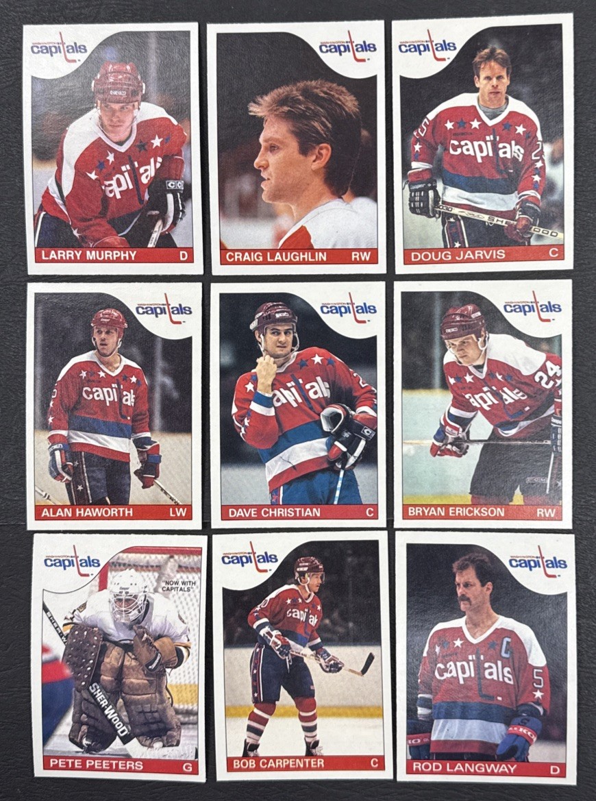 1985-86 O-Pee-Chee OPC Hockey – Lot Of 9 Cards – Washington Capitals