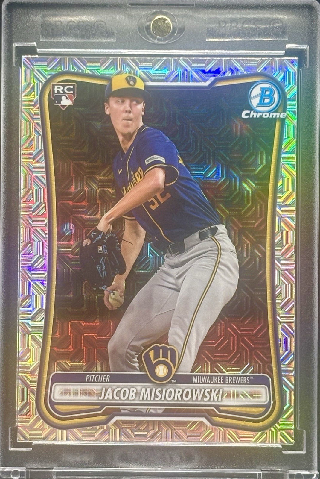 Jacob Misiorowski RARE ROOKIE RC MOJO REFRACTOR INVESTMENT CARD BREWERS MINT