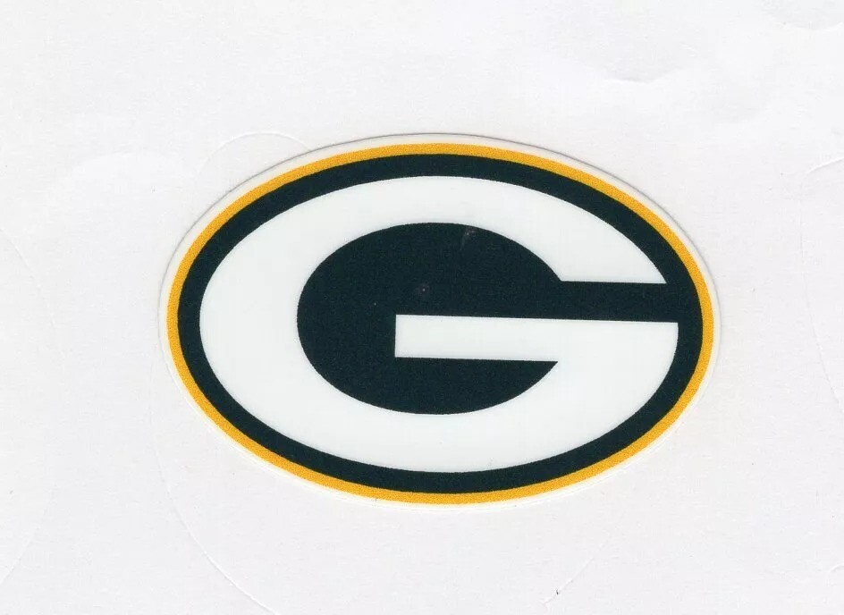 Green Bay Packers Vinyl Decal helmet window laptop to 14″ FREE TRACKING