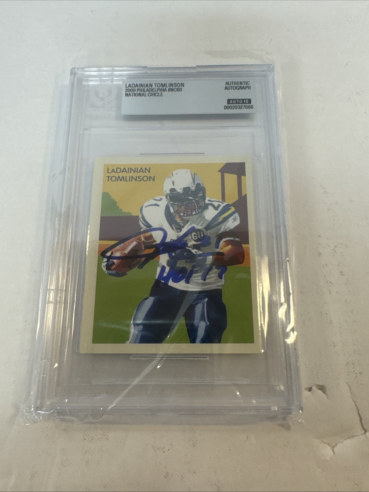 LaDainian Tomlinson Signed 2009 Upper Deck Philadelphia National Chicle #NC60