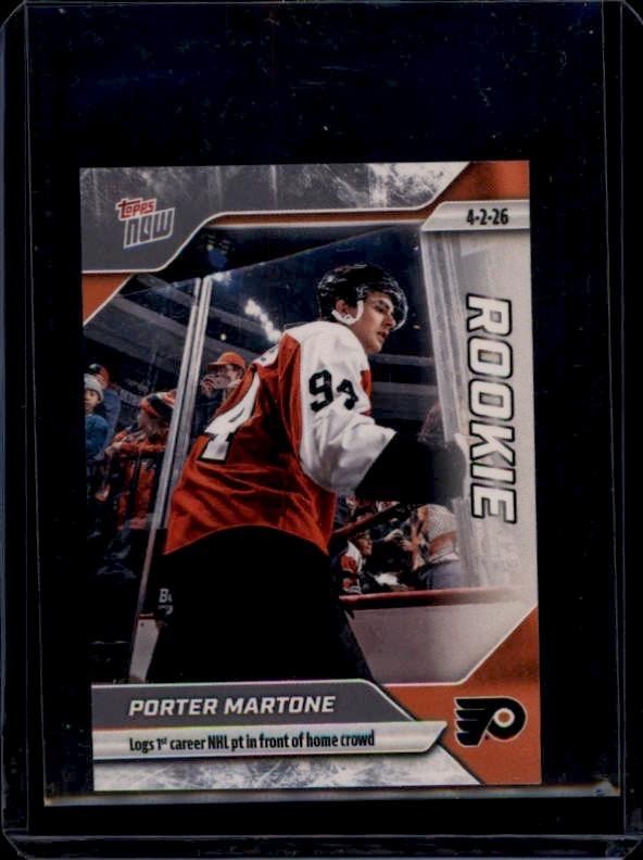 2025-26 Topps NOW NHL Porter Martone Rookie Sticker Card #138 Flyers DP2