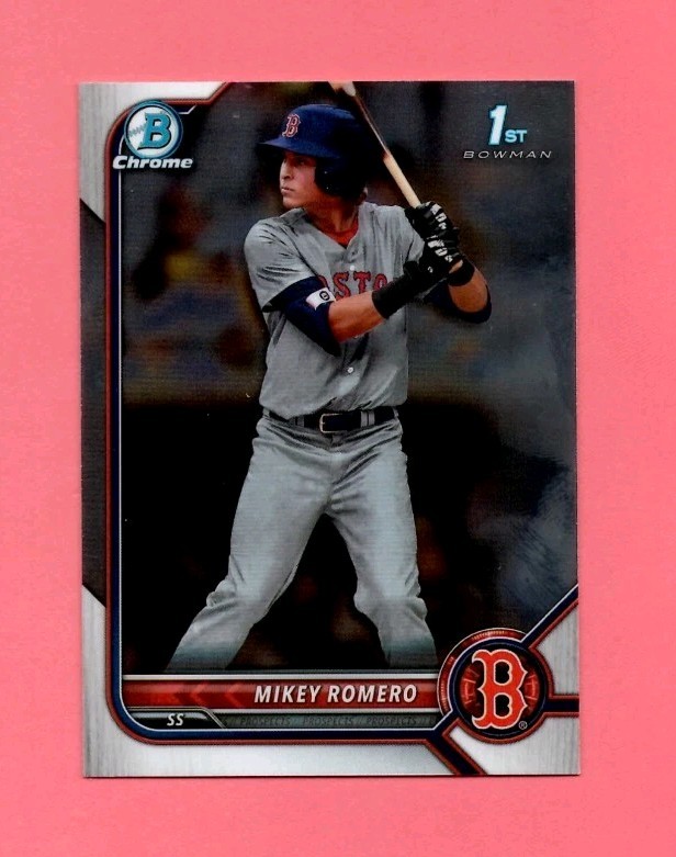 🔥2022 Bowman 1st Chrome – MIKEY ROMERO #BDC-42 – Boston RED SOX (RC) 🔥