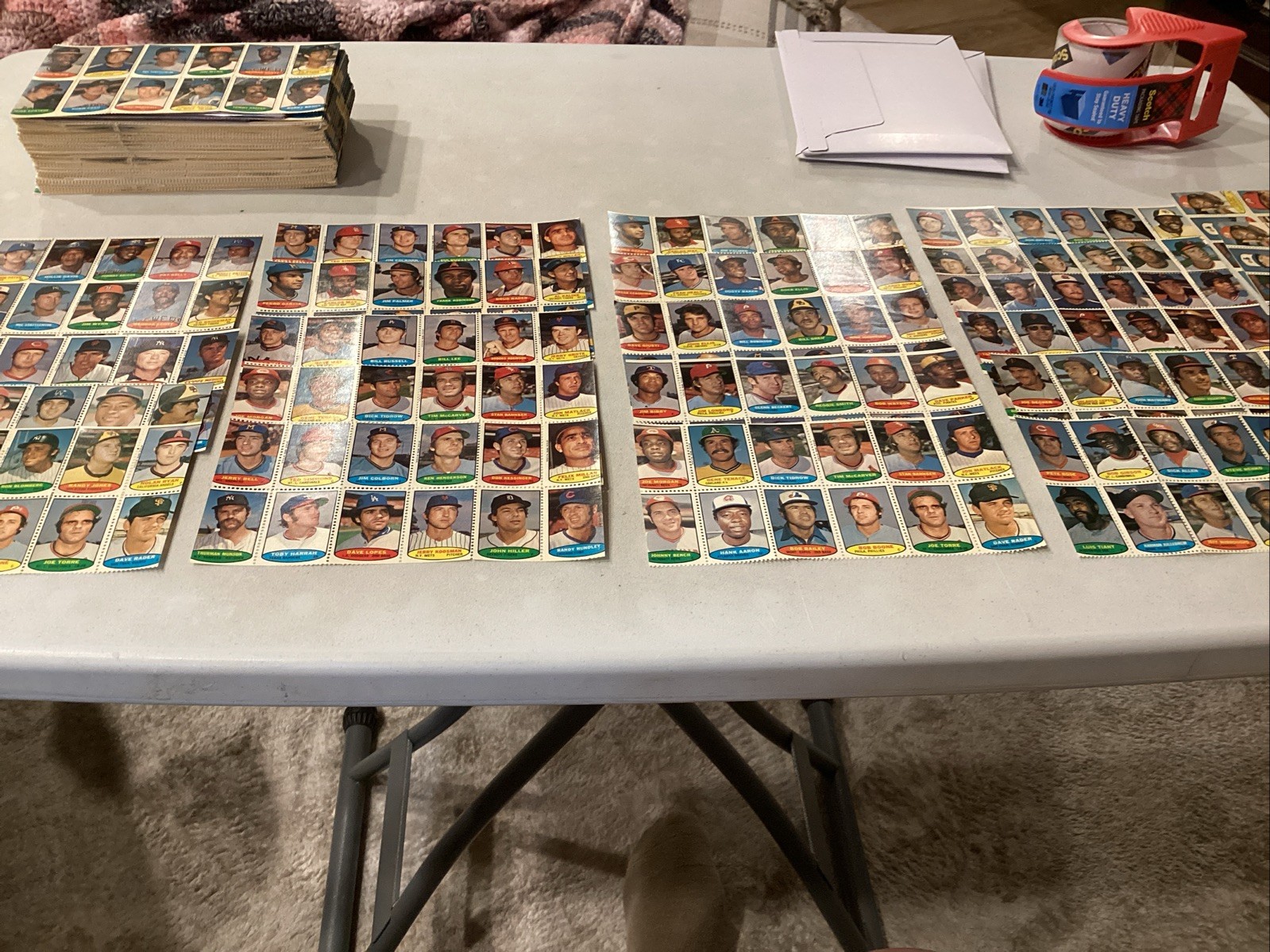 1974 Topps BB Stamp Panel Complete “ Mint” Set (288)-Stamps W/Free Shipping
