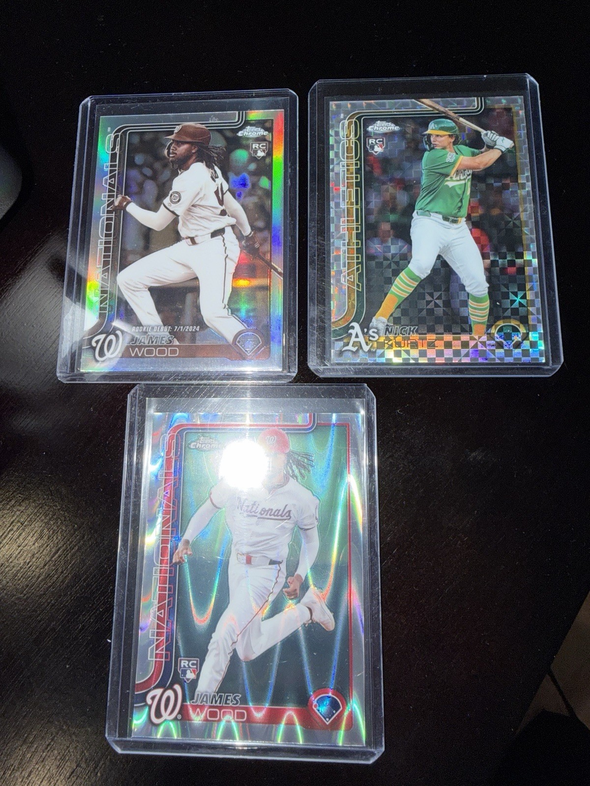 2025 Topps Chrome RC Rookie Lot 3 James Wood Nick Kurtz 132 USC95 USC178