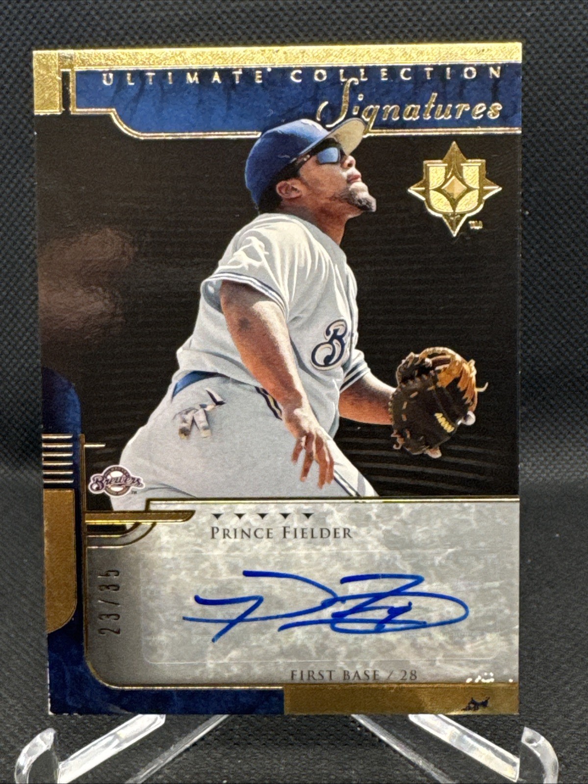 2005 UD Ultimate Collection Signatures US-PF Prince Fielder 23/35 Auto RC