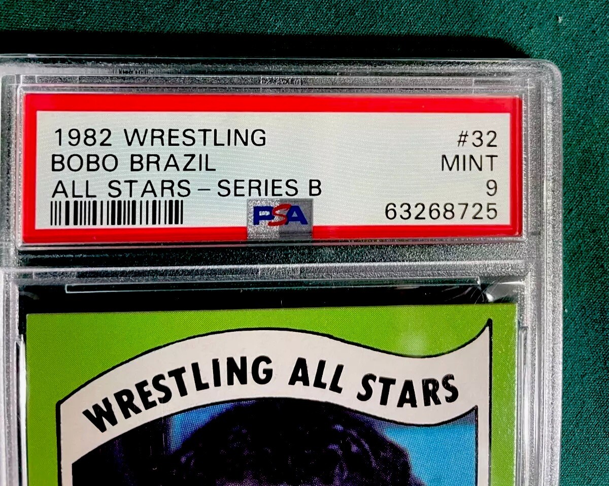 1982 WRESTLING ALL STARS # 38 BOBO BRAZIL PSA MINT 9 SERIES B NWA WWE WCW AWA