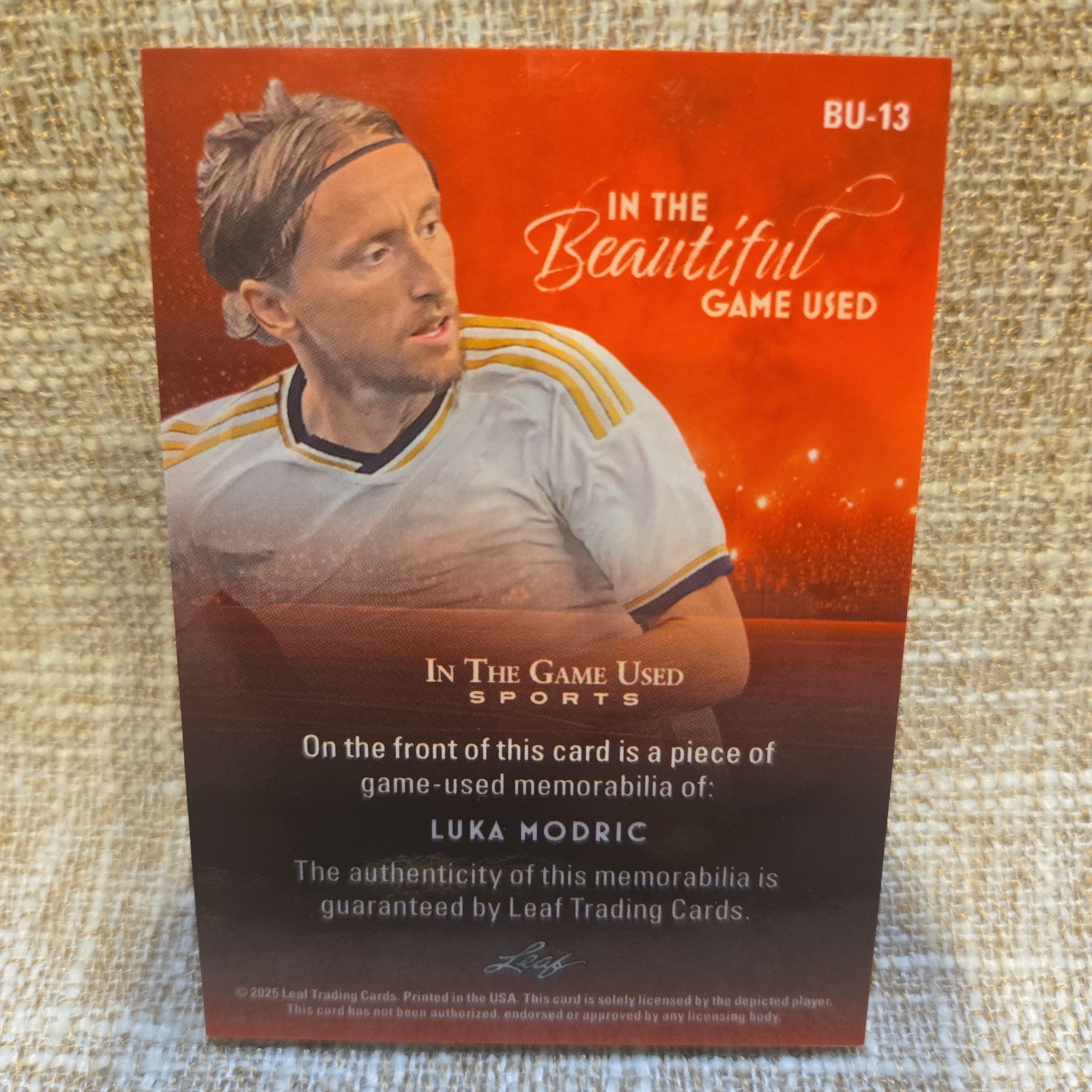 2025 Leaf In The Game Used Patch Relic Jersey Luka Modric Croatia AC Milan /65