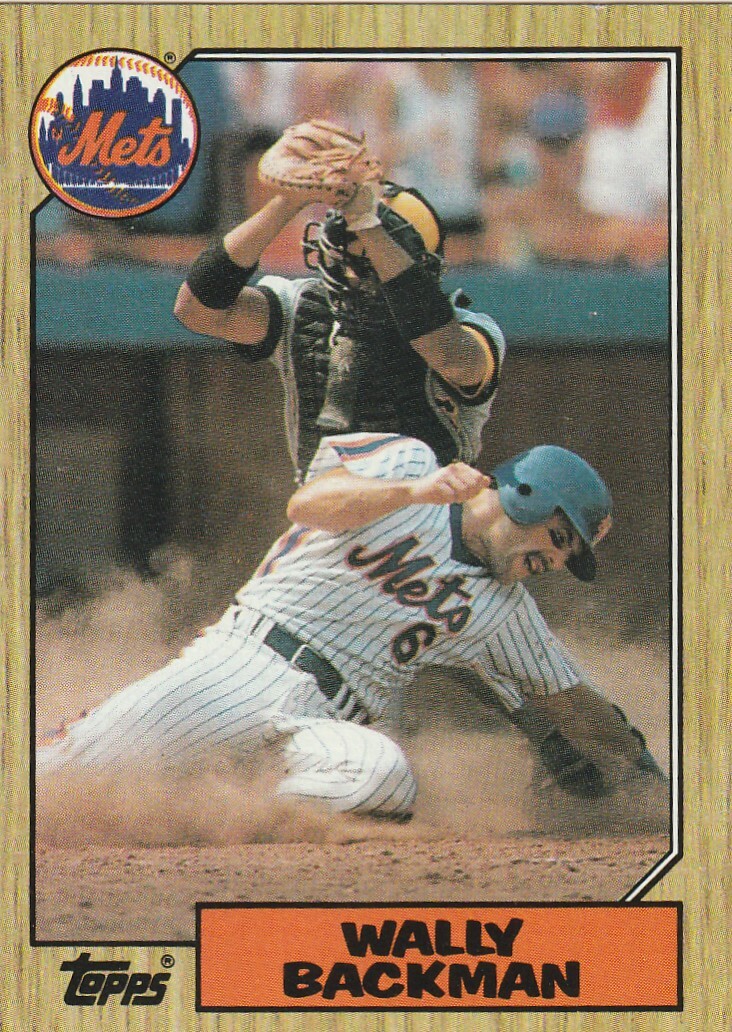 FREE SHIPPING-MINT-1987 Topps #48 Wally Backman New York Mets