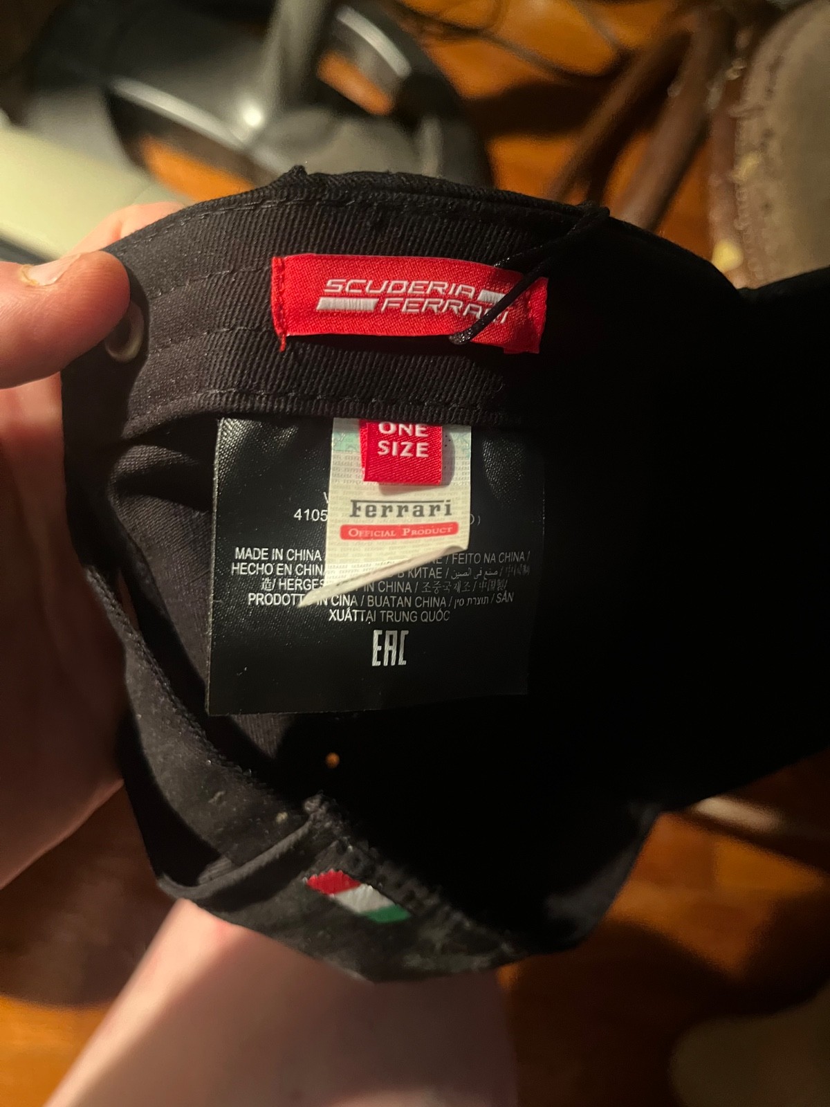 SCUDERIA FERRARI Hat Cap Black One Size Fits All New With Tags