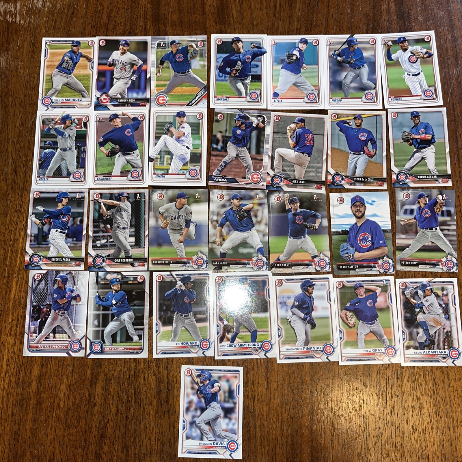 Chicago Cubs Lot Of Cards Madrigal, Rizzo, Nwogu, Marquez Option #1