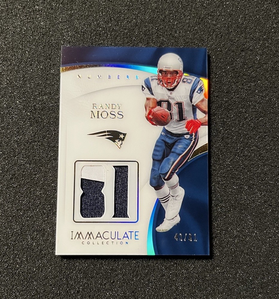 2017 Panini Immaculate Numbers Randy Moss Patch /81 SP RARE Patriots HOF