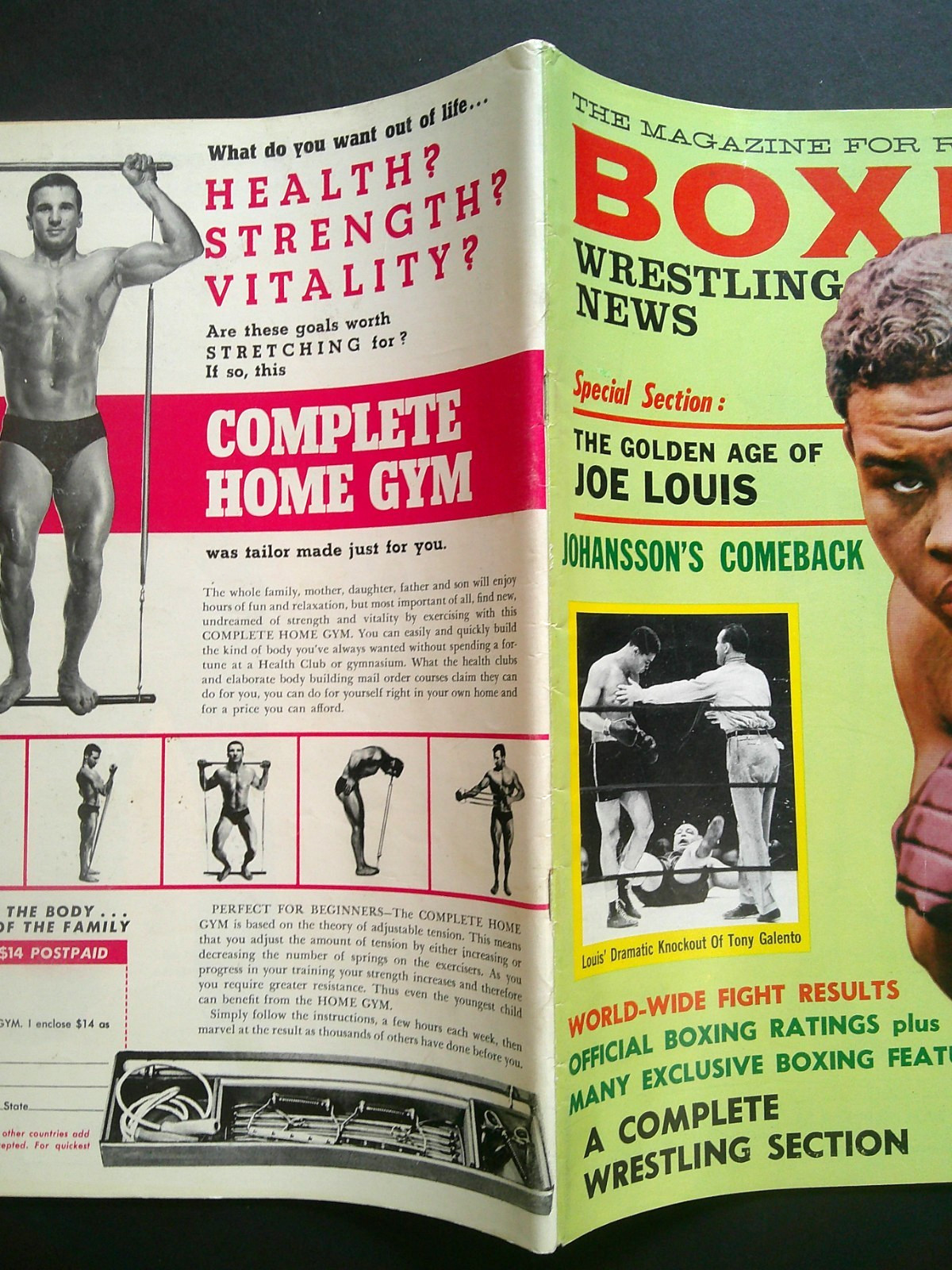 BOXING ILLUSTRATED WRESTLING NEWS MAGAZINE MAY 1962 – JOE LOUIS