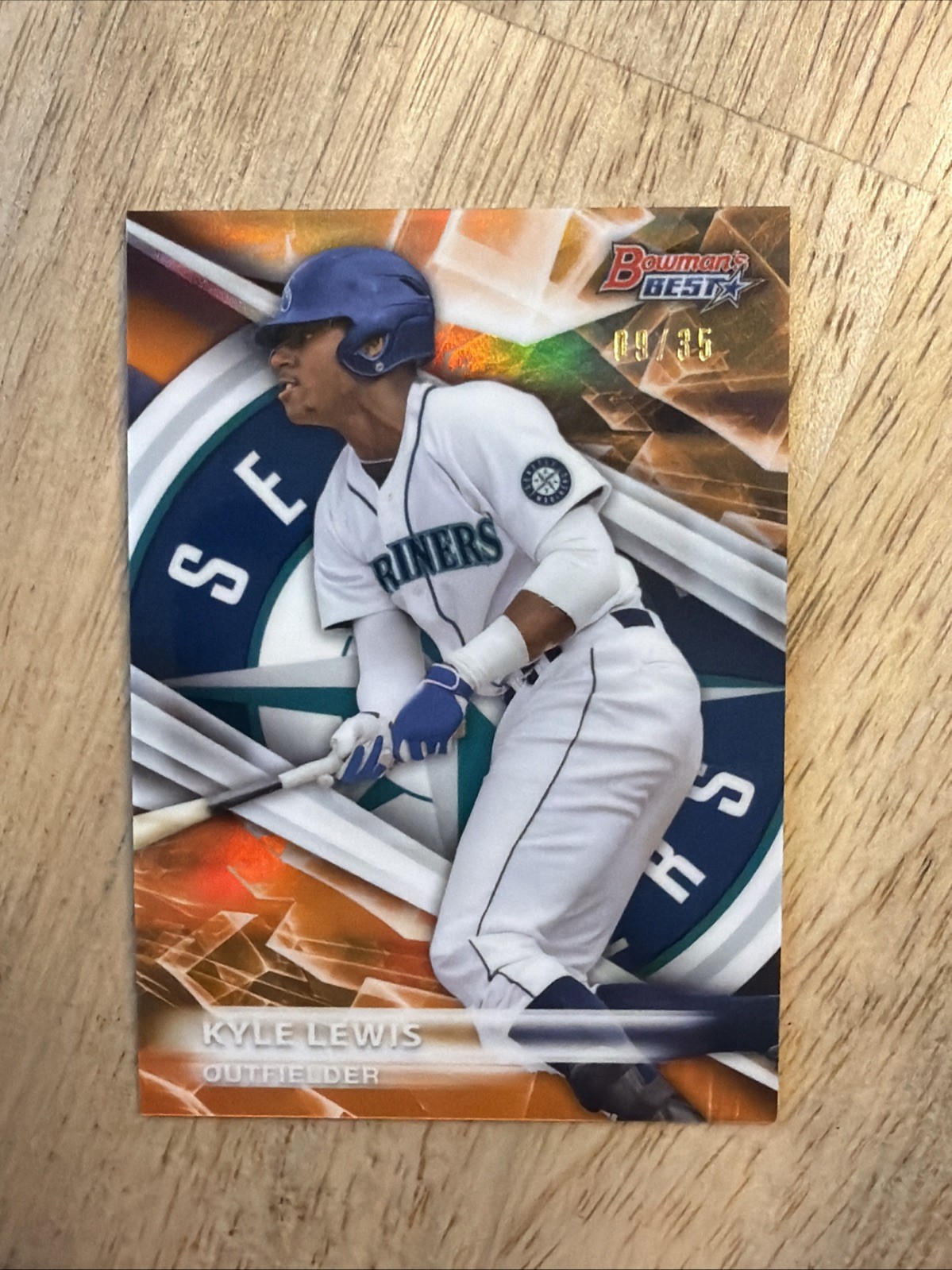 Kyle Lewis 2016 Bowman’s Best Top Prospects #TP-22 Orange Refractor /35 Mariners
