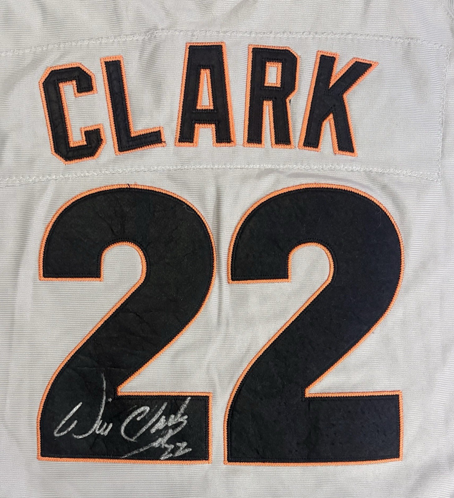 Authentic Autographed Will Clark World Series Mitchell & Ness Jersey Giants