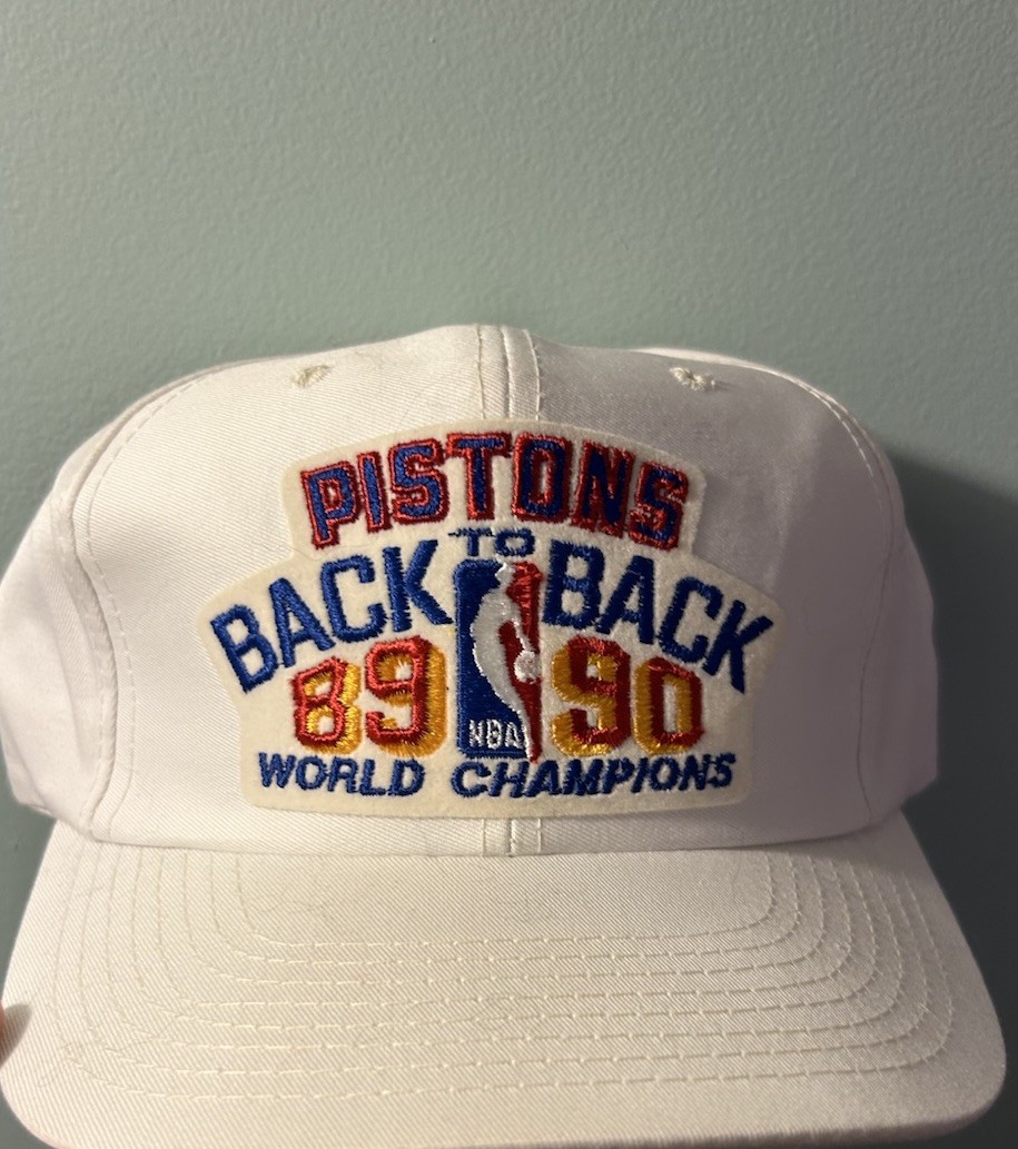 Vintage Detroit Pistons Back to Back 89/90 NBA World Champions Snap Back Hat