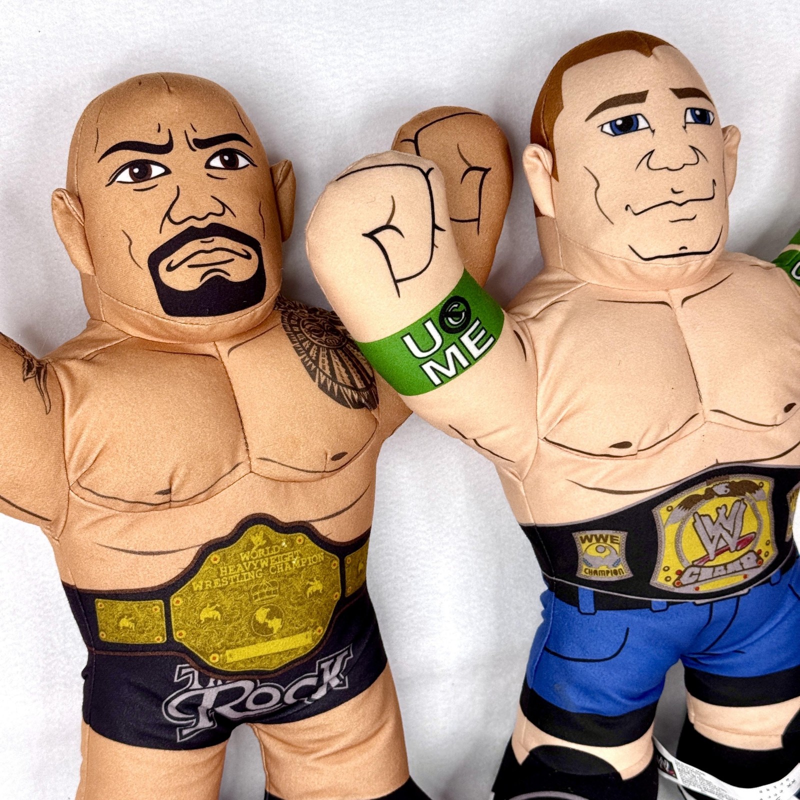 WWE The Rock & John Cena Wrestling 2012 Mattel Plush Figures