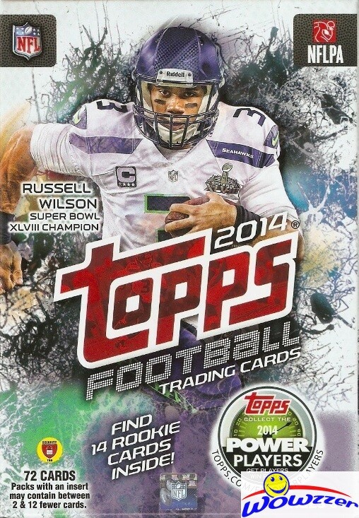 2014 Topps Football HUGE EXCLUSIVE Factory Sealed 72 Card Hanger Box-16 ROOKIES!