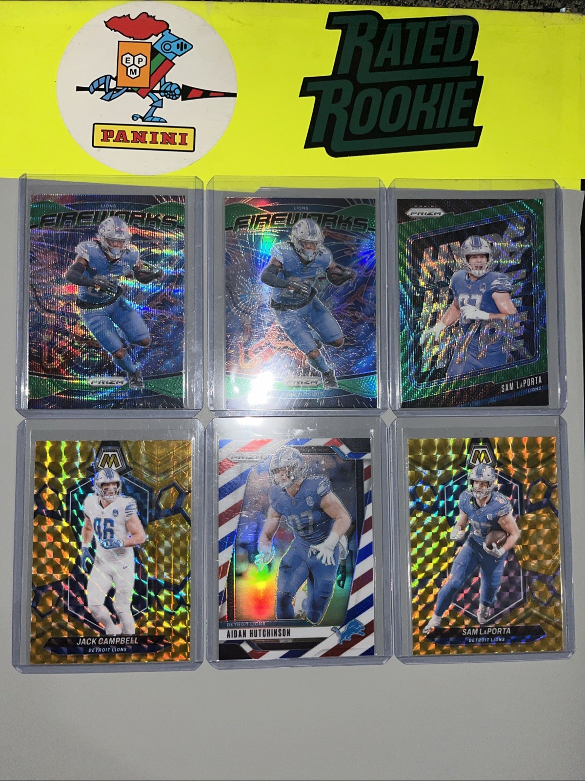 Aidan Hutchinson 2024 Panini Prizm Red White & Blue | Jahmyr Gibbs Green 🧨
