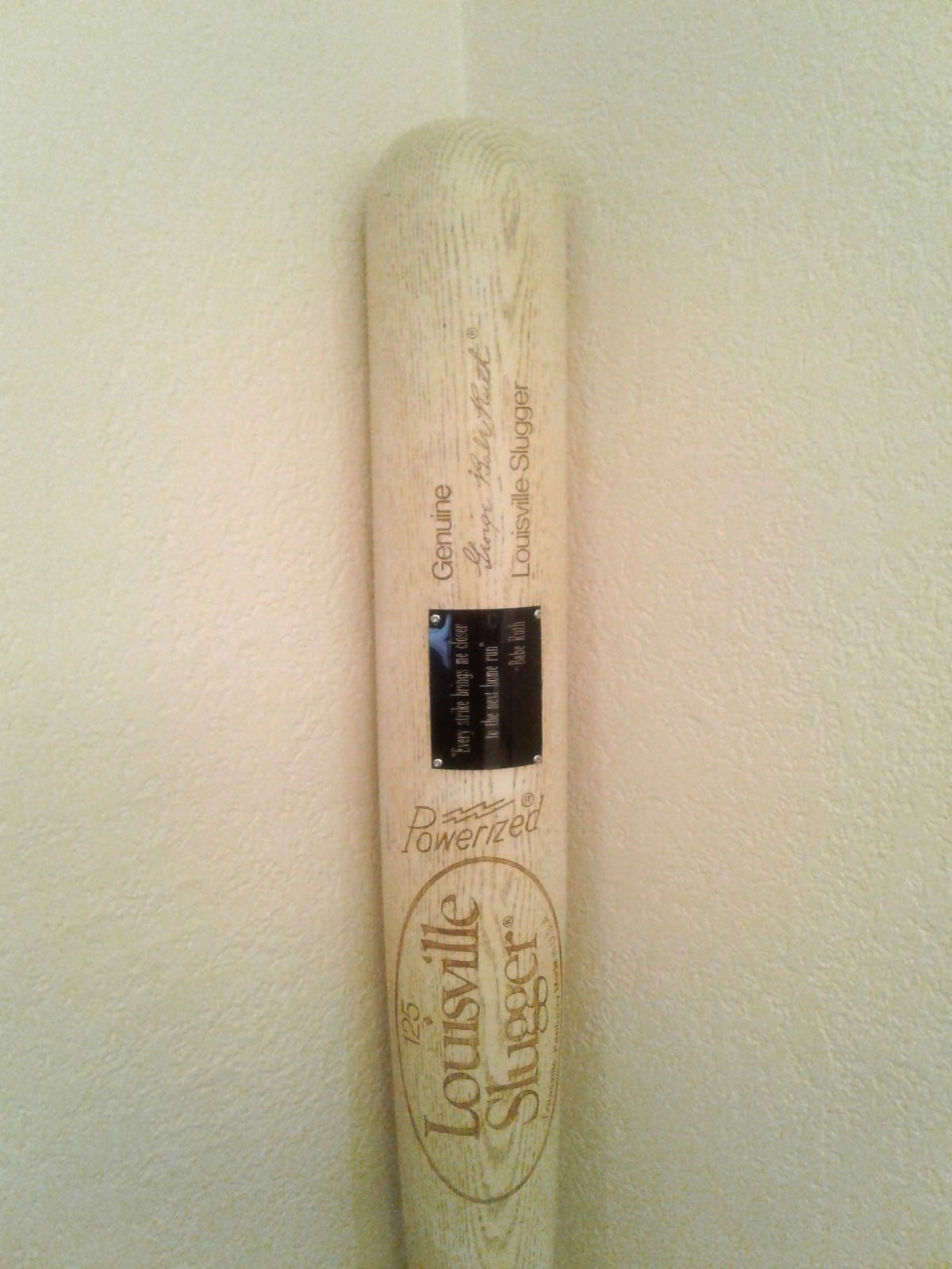 Babe Ruth Resin “Louisville Slugger Bat” FIVE (5) FEET – SIX (6) INCHES LONG