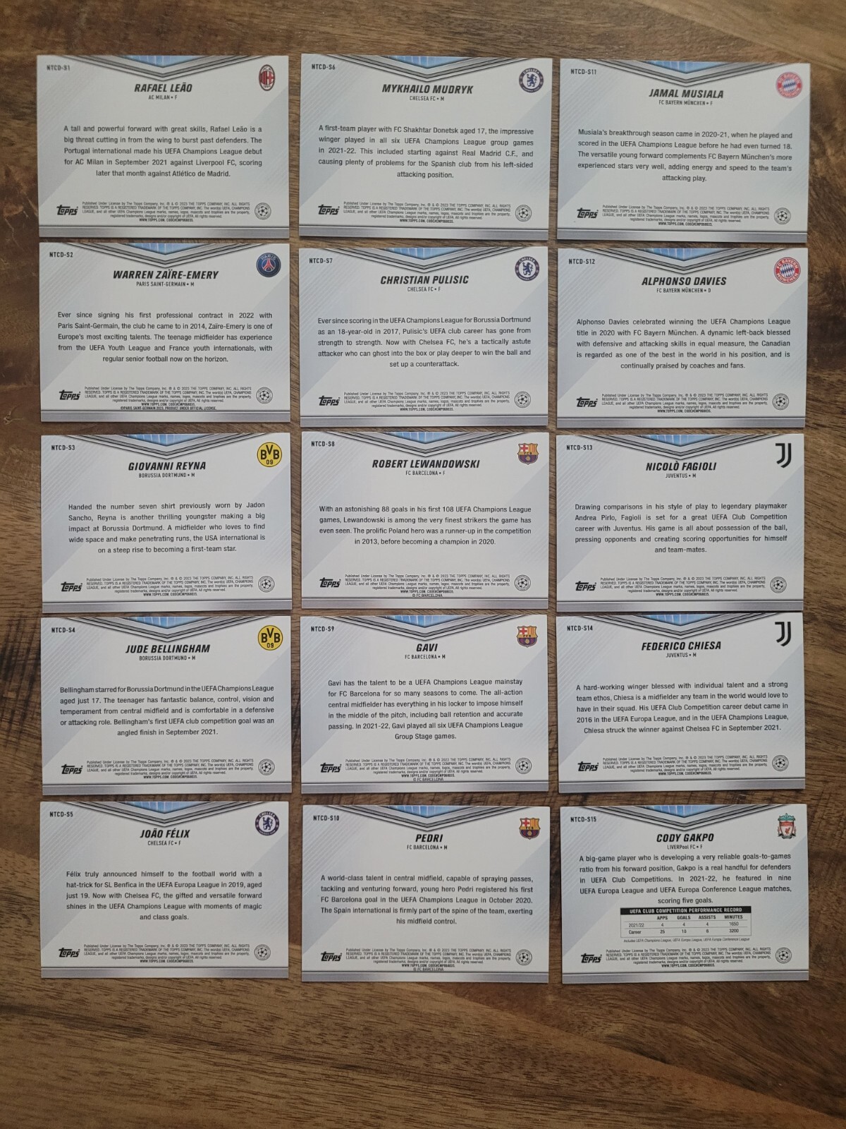 2023 TOPPS INTERNATIONAL TRADING CARD DAY UEFA COMPLETE 30 CARD SET MBAPPE MESSI