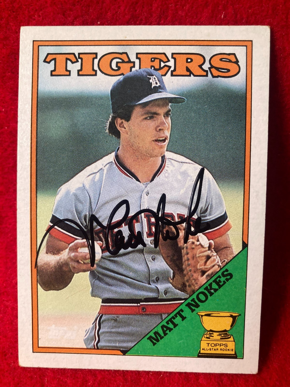 Matt Nokes 1988 Topps #645 Detroit Tigers SIGNED Autographed Card