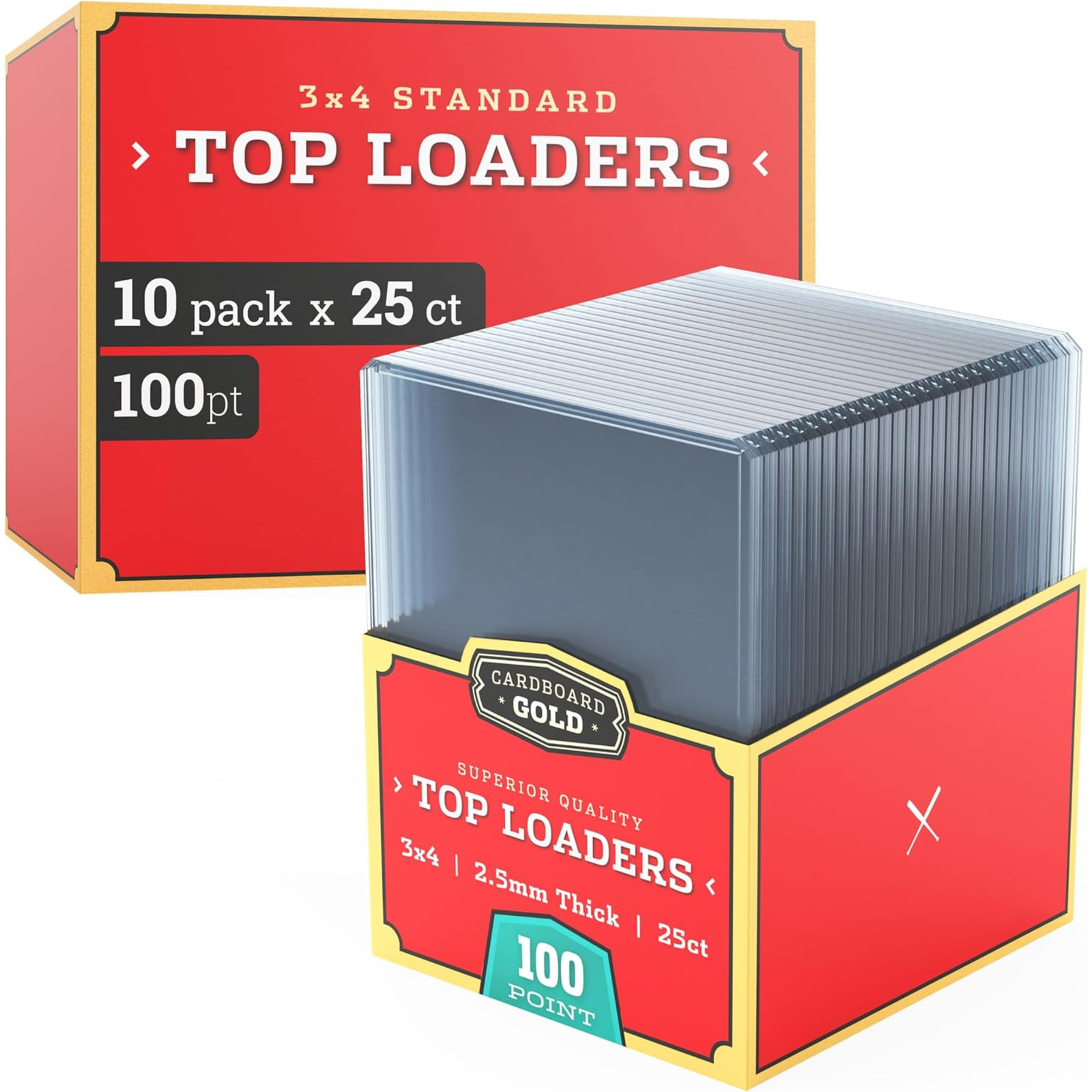 100pt Top Loaders for Cards – 250 Count – Premium 3×4 Inch Trading Card