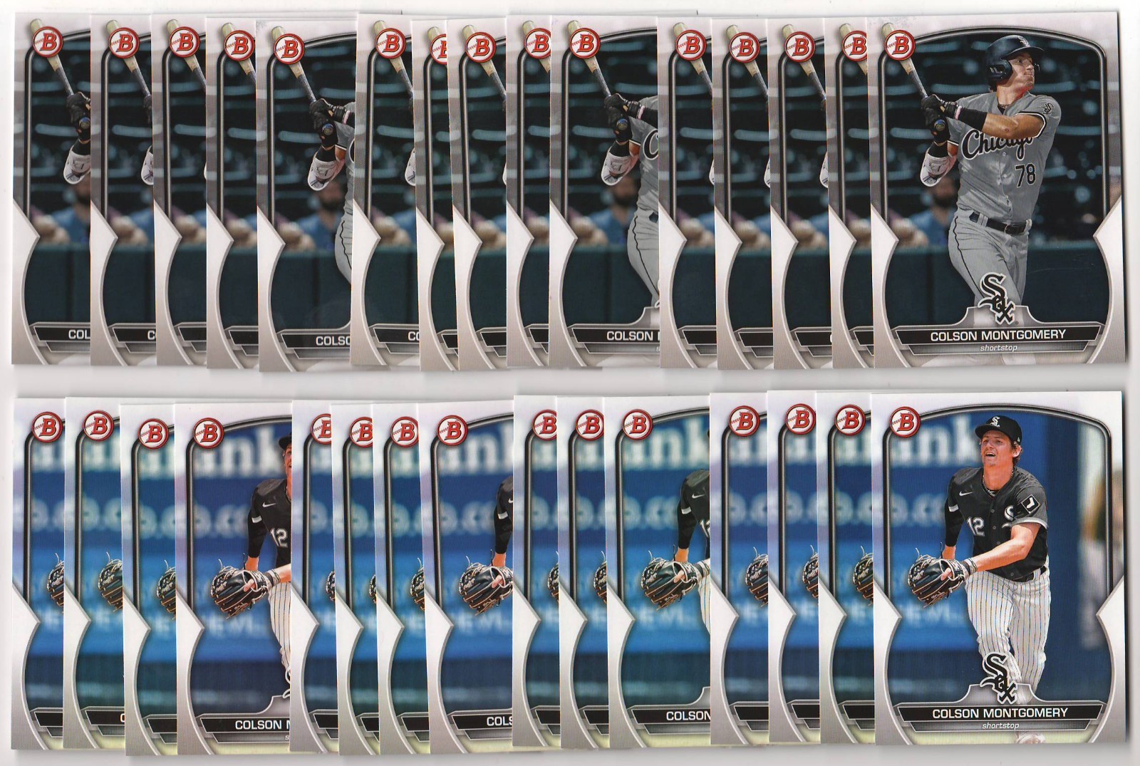 x100 Colson Montgomery 2021-2024 mixed Rookie Card lot RC Parallel Gold Green!!!