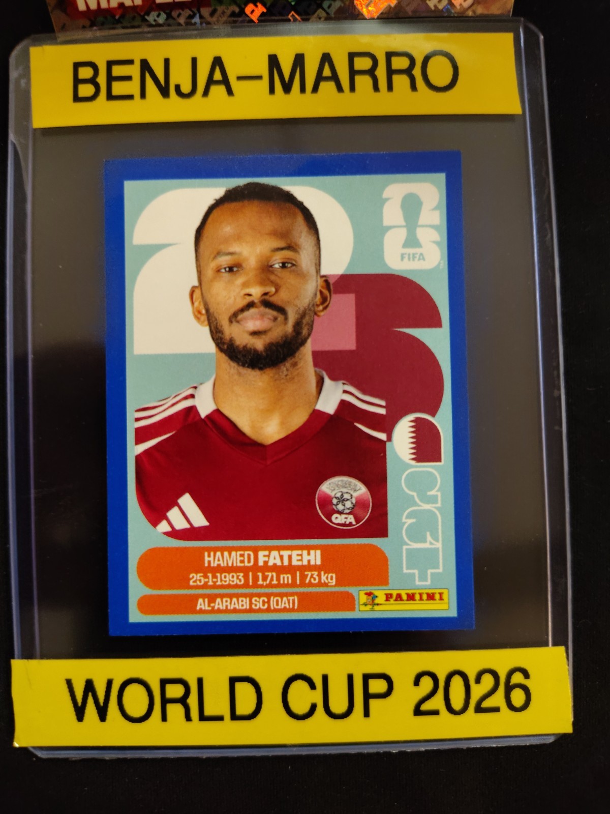 Panini World Cup 2026 Blue Parallel HAMED FATEHI QAT 12
