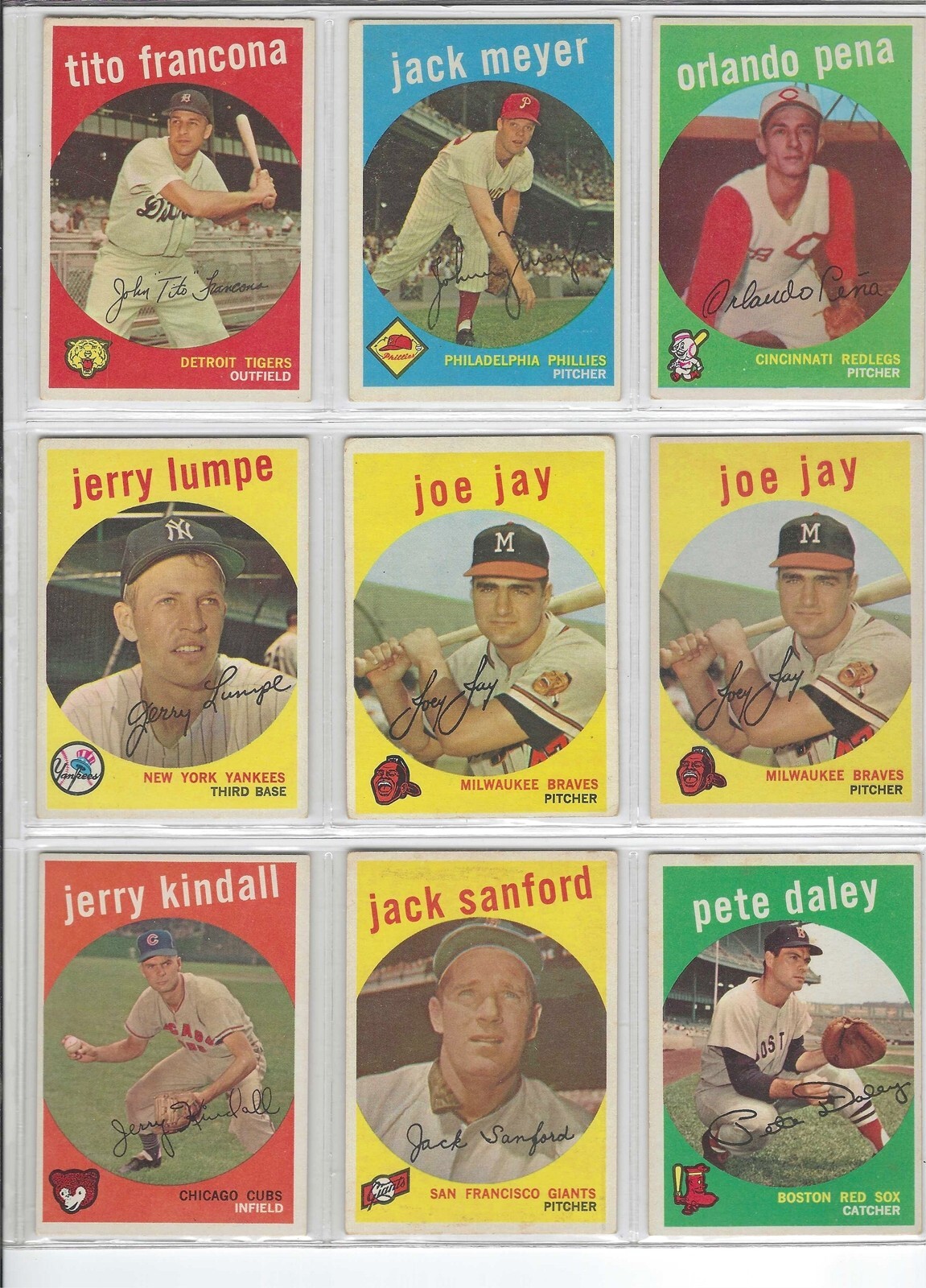1959 TOPPS BASEBALL CARD SINGLES (205-323) $1.50+ w/ discount