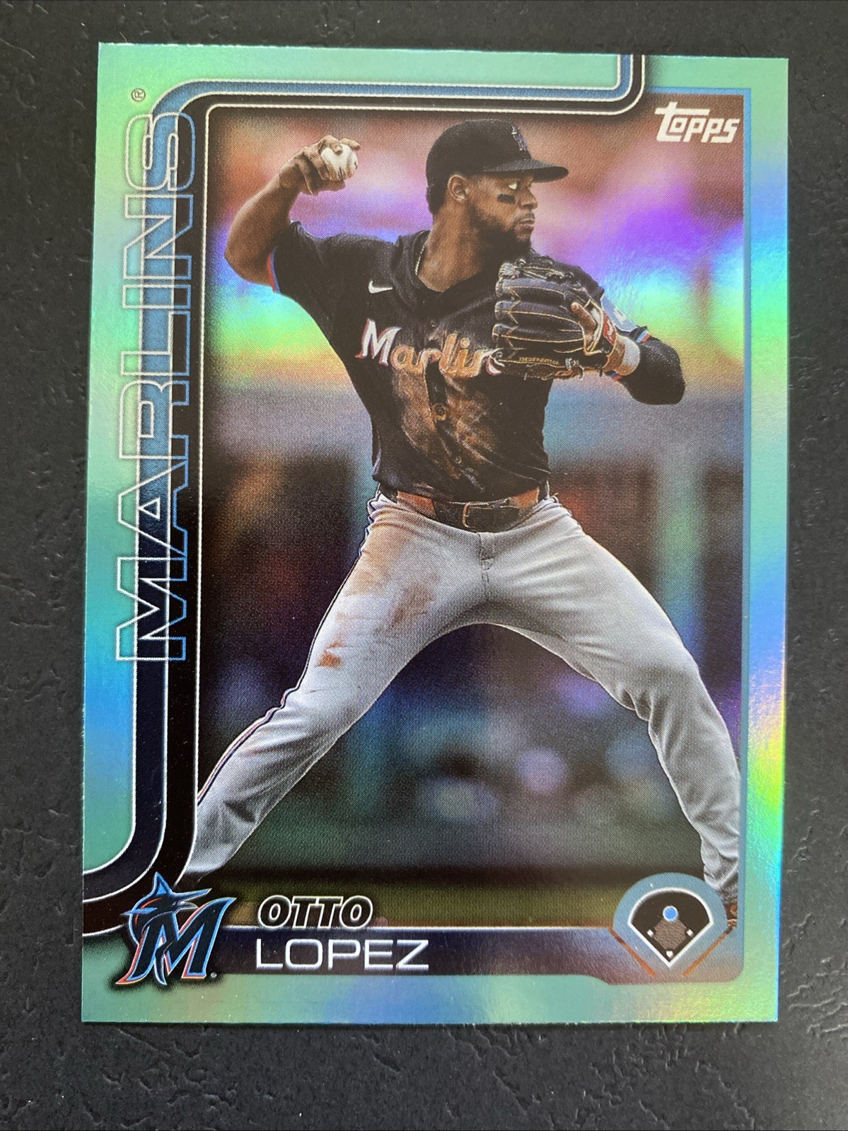 2025 Topps Series 1 Otto Lopez #172 Aqua Rainbow Foil Parallel SP