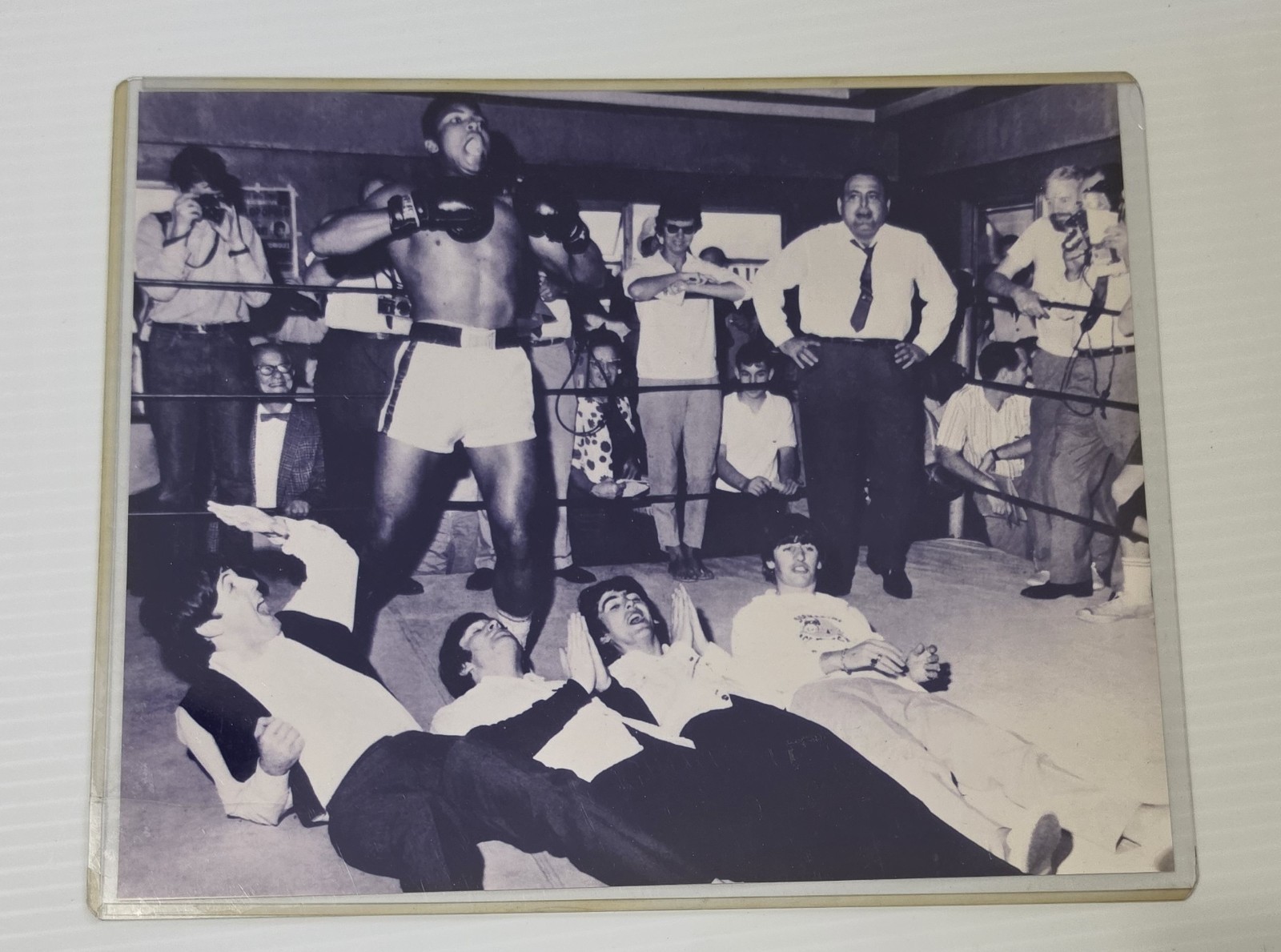 1964 Muhammad Ali and The Beatles In Miami Training Camp 8×10 Photo Reprint
