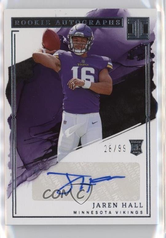 2023 Panini Impeccable Rookie 28/99 Jaren Hall #RA-JHL Auto RC 10j6