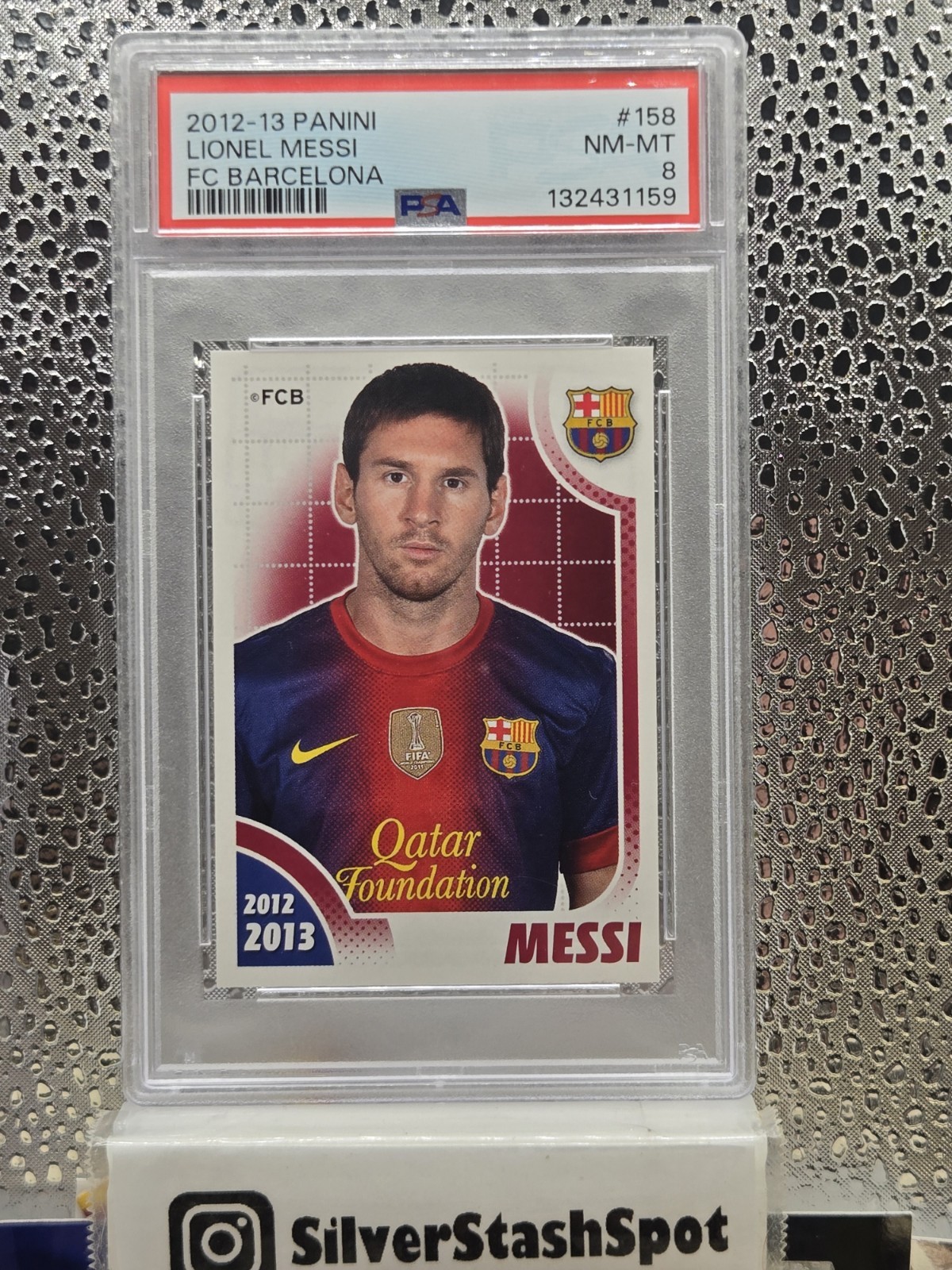 2012-13 Panini Lionel Messi #158 PSA 8 FC Barcelona ARGENTINA WORLD CUP GOAT