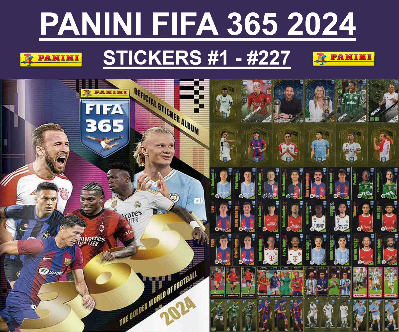 2024 Panini FIFA 365 Stickers Pick From List #1 – #227