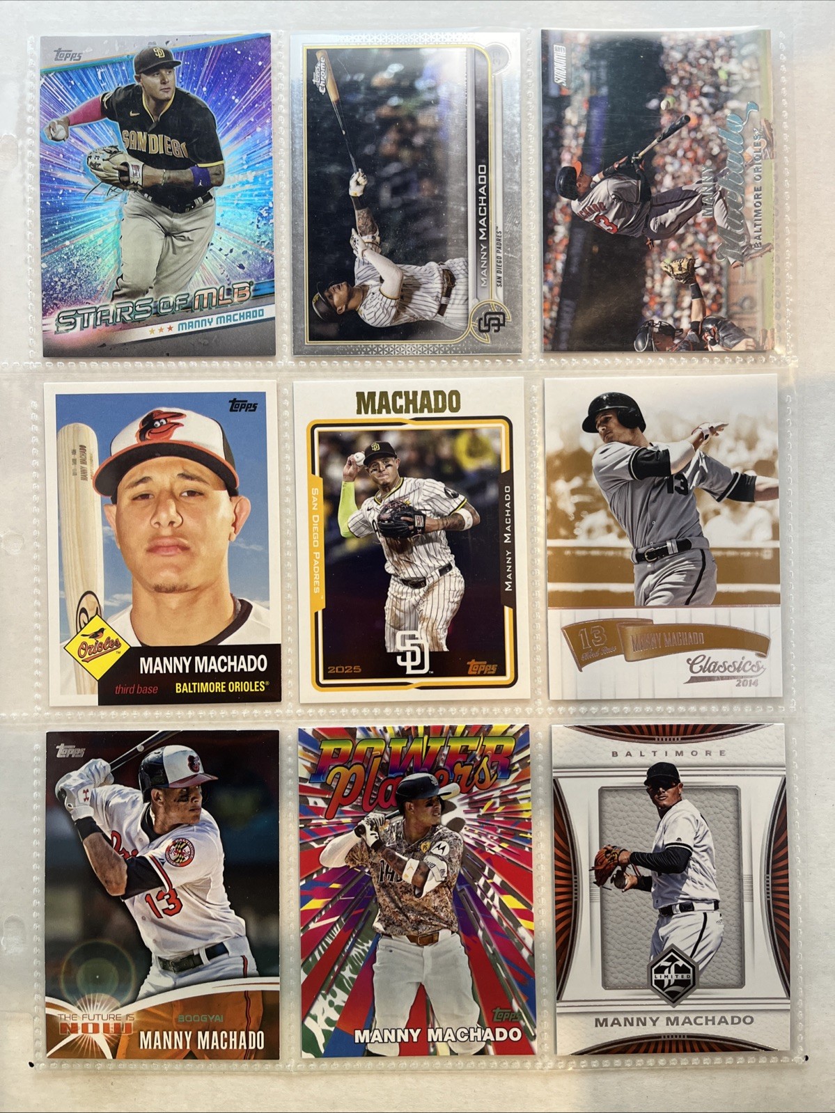 Manny Machado 9 Card Lot