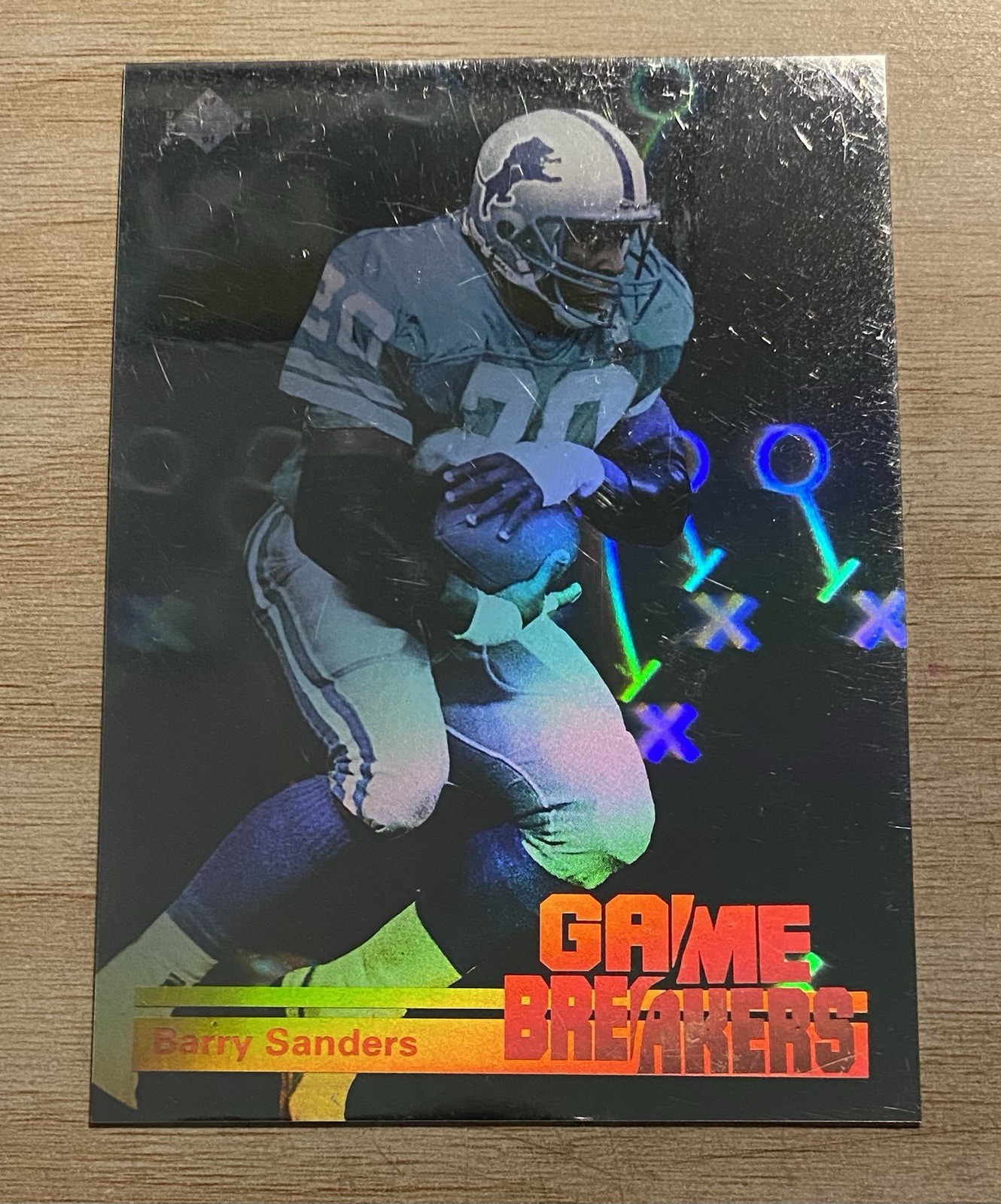 1991 Upper Deck Game Breakers #GB1 – Barry Sanders – Hologram