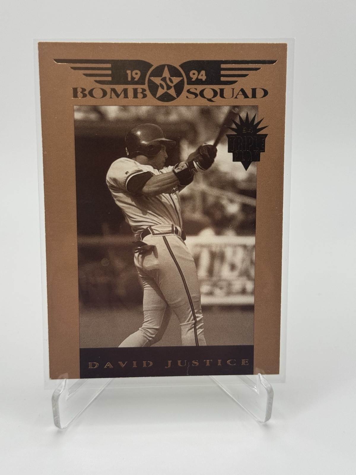 David Justice 1994 Donruss Number 5 of 10 Bomb Squad