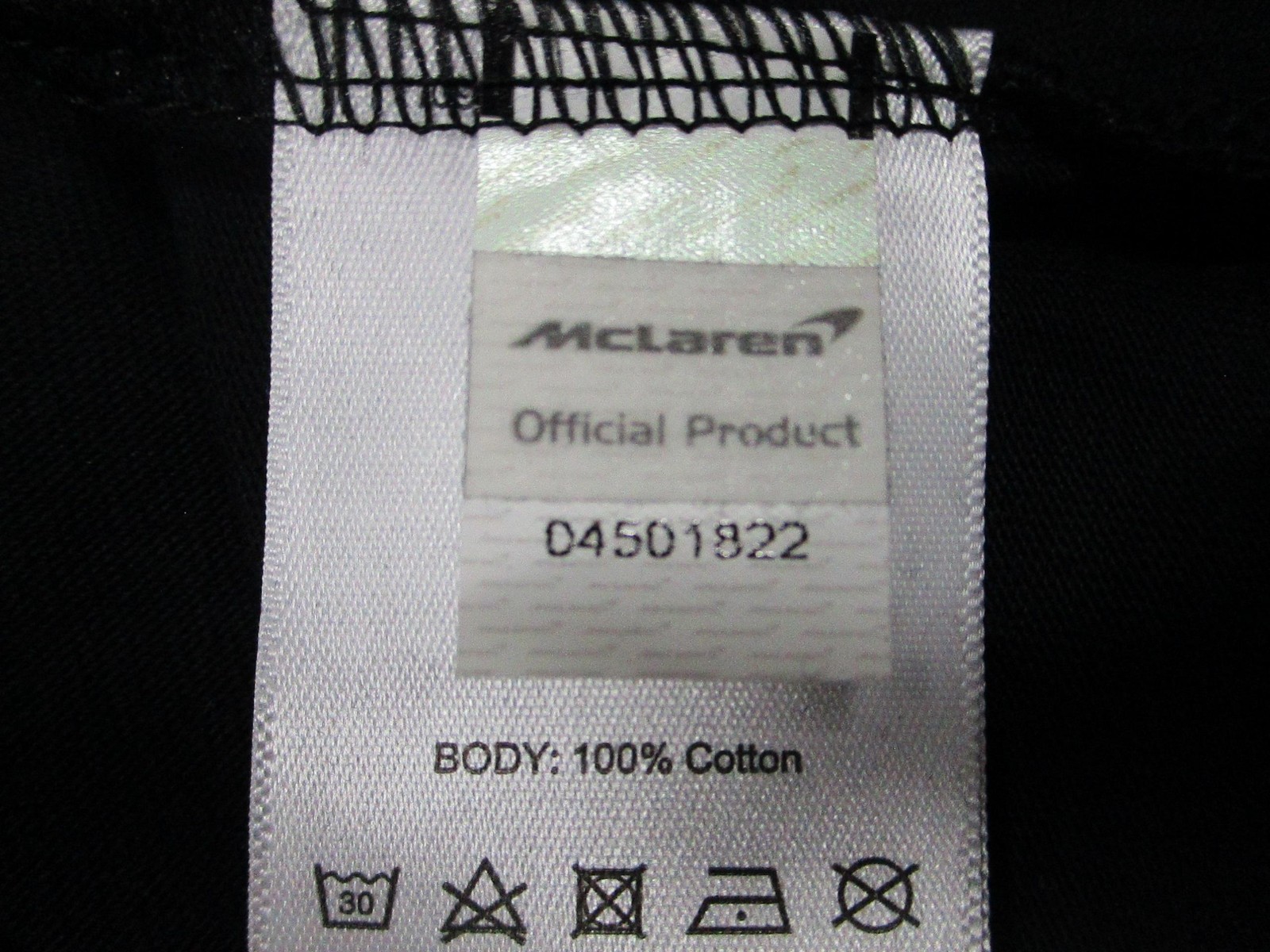 McLaren Formula 1 Team Shirt Tee Mens Small Black Formula One Racing Castore