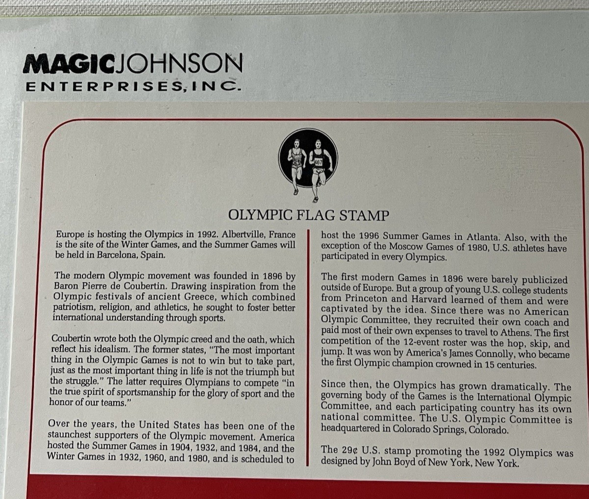 Magic Johnson Autograph U.S. Stamp Cachet Postmark HOF $0 Shipping