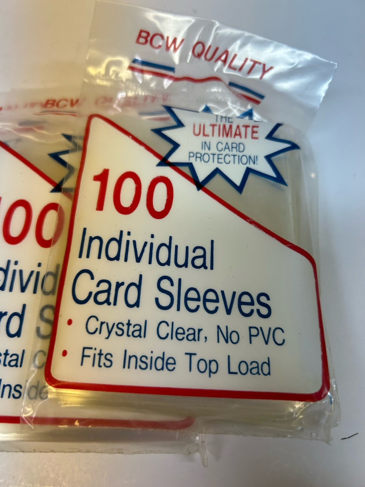 500 INDIVIDUAL SPORT / TRADING CARD PROTECTION SLEEVES BCW FITS INSIDE TOPLOAD